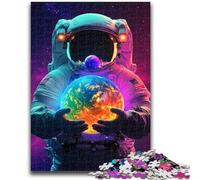 1000 Piece Jigsaw Puzzles for Teenagers Astronaut Holding The Earth for And 14 Years And over Impossible Game Christmas Birthday Gift 50x75cm