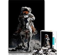 1000 Piece Jigsaw Puzzles for Teenagers Astronaut on Horseback,Challenging To Complete But Fun And Humorous Birthday Present,Gifts,Wall Art (38x26cm)