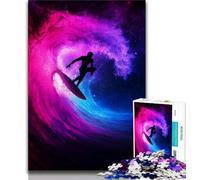 1000 Piece Jigsaw Puzzles for Teenagers Astronaut Space Surfing,Help The Brain Exercise Addictive Toys to Cultivate Patience Artists Collection,Fine Art (38x26cm)