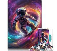 1000 Piece Jigsaw Puzzles for Teenagers Astronaut Space Surfing,Learning Educational Toys Family Games Unique Birthday And Gifts (75x50cm)