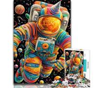 1000 Piece Jigsaw Puzzles for Teenagers Astronaut's Birthday Adult Puzzles,Stress Reliever Staycation Kill Time Enhance Love between Couples 26x38cm