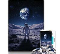 1000 Piece Jigsaw Puzzles for Teenagers Astronauts on The Moon Teenager Jigsaw,Birthday Present, Gifts, Wall Art for Age 14 Years Up 26x38cm
