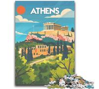 1000 Piece Jigsaw Puzzles for Teenagers Athens Acropolis View Puzzles for Teenagers,Challenging Game Gifts for Is Ideal As A Gift for The Whole Family (26x38cm)