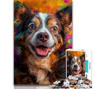 1000 Piece Jigsaw Puzzles for Teenagers Australian Shepherd 1000 Pieces for Adults,Quiz Game Wall Decoration Unique Birthday And Xmas Gifts 26x38cm