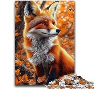 1000 Piece Jigsaw Puzzles for Teenagers Autumn Fox 1000 Pieces for Adults,Fun Activity for Home, Rainy Days Toys, Birthday Gifts (38x26cm)