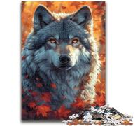 1000 Piece Jigsaw Puzzles for Teenagers Autumn Wolf Challenging Game And Family Play Wall Decoration Unique Birthday And Xmas Gifts 26x38cm