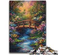 1000 Piece Jigsaw Puzzles for Teenagers Autumn Wooden Bridge for And 14 Years And over Educational Challenge Fun Activities at Home, Birthday Gifts, Travel Gifts 26x38cm