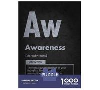 1000 Piece Jigsaw Puzzles for Teenagers Awareness Element - Conscious Mindset Manifestation Jigsaw for Adults Hands-on Game Pattern Assembly for Birthday, Chrismas 52x38cm/1000pcs
