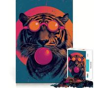 1000 Piece Jigsaw Puzzles for Teenagers Awesome Tiger Clean Cut Art Creative Game Toy Relax Game Play Xmas Art Gift (38x52cm)