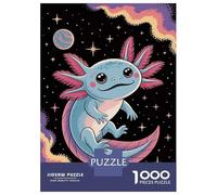 1000 Piece Jigsaw Puzzles for Teenagers Axolotl in Space Cartoon Illustration Puzzle for Adults Hands-on Game Wall Decoration Unique Birthday And Gifts 70x50cm/1000pcs