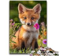 1000 Piece Jigsaw Puzzles for Teenagers Baby Fox Adult Puzzles,Stress Reliever Staycation Kill Time Enhance Love between Couples (50x75cm)