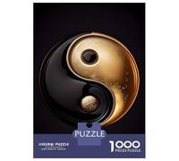 1000 Piece Jigsaw Puzzles for Teenagers Balance of Two Yin Yang Jigsaw for Adults Hands-on Game Pattern Assembly for Birthday, Chrismas 52x38cm/1000pcs