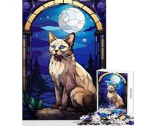 1000 Piece Jigsaw Puzzles for Teenagers Balinese Cat Happy Shared Home Activity Thoughtful Festive Present Choice (38x52cm)