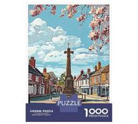 1000 Piece Jigsaw Puzzles for Teenagers Banbury Town Square Puzzle for Adults Relax Games Perfect Decoration Deal As Gifts for The Whole Family 70x50cm/1000pcs