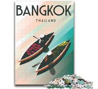 1000 Piece Jigsaw Puzzles for Teenagers Bangkok Thailand Puzzles for Teenagers,Challenging Game Gifts for Is Ideal As A Gift for The Whole Family (50x75cm)