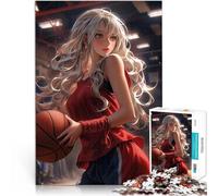 1000 Piece Jigsaw Puzzles for teenagers Basketball Girl Herausfordernd Schwierig Geburtstagsgeschenk, Geschenke75x50cm