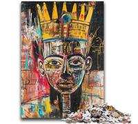 1000 Piece Jigsaw Puzzles for Teenagers Basquiat-style Crown Challenging Game Toys Deal As Gifts for The Whole Family for Ages 14+ 50x75cm