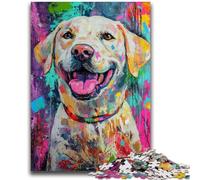 1000 Piece Jigsaw Puzzles for Teenagers Basquiat-style Labrador 1000 Piece Puzzle,Challenging Family Activity Games DIY Toy for Home Wall Decor Gifts (26x38cm)
