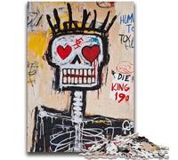 1000 Piece Jigsaw Puzzles for Teenagers Basquiat-style Skeleton King Adult Jigsaw,Decompressing Intellectual Educational Toy Perfect Decoration (38x26cm)