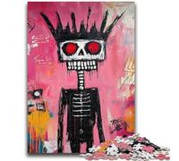 1000 Piece Jigsaw Puzzles for Teenagers Basquiat-style Skeleton King Help The Brain Exercise Addictive Toys to Cultivate Patience Perfect Decoration 50x75cm