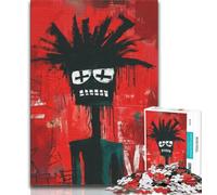 1000 Piece Jigsaw Puzzles for Teenagers Basquiat-style Skull Puzzles for Teenagers,Challenging Game Gifts for Is Ideal As A Gift for The Whole Family 75x50cm