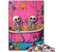 1000 Piece Jigsaw Puzzles for Teenagers Bathroom Skeleton Challenging Game Toys Deal As Gifts for The Whole Family for Ages 14+ 50x75cm
