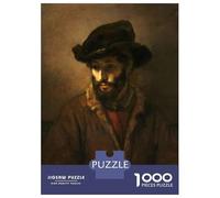 1000 Piece Jigsaw Puzzles for Teenagers Bearded Man Wearing A Hat Jigsaw for Adults Relax Games Hand Speed Race Deal As Gifts for The Whole Family 52x38cm/1000pcs