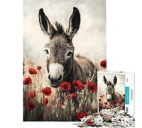 1000 Piece Jigsaw Puzzles for Teenagers Beautiful Donkey Help The Brain Exercise Difficult Hard Relaxing Games Suitable for Ages 14 And Up (50X75cm)
