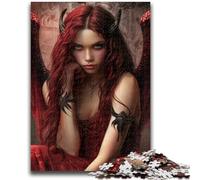 1000 Piece Jigsaw Puzzles for Teenagers Beautiful Lady Demon with Wings for And 14 Years And over Impossible Game Christmas Birthday Gift 26x38cm