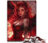 1000 Piece Jigsaw Puzzles for Teenagers Beautiful Lady Demon with Wings, Learning Educational Toys Family Games Unique Birthday And Gifts 50X75CM