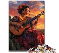 1000 Piece Jigsaw Puzzles for Teenagers Beautiful Mexican Woman Teenager Jigsaw,Birthday Present, Gifts, Wall Art for Age 14 Years Up (75x50cm)