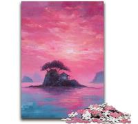 1000 Piece Jigsaw Puzzles for Teenagers Beautiful Pink Sky Oil Painting Learning Educational Toys Unique Home Decor And Gifts for 14+ 50x75cm