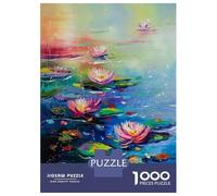 1000 Piece Jigsaw Puzzles for Teenagers Beautiful Pond Jigsaw for Adults Hands-on Game Pattern Assembly for Birthday, Chrismas 70x50cm/1000pcs