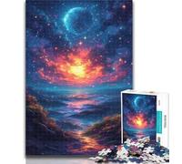 1000 Piece Jigsaw Puzzles for Teenagers Beautiful Sea of Colored Stars Adult Puzzles,Stress Reliever Staycation Kill Time Enhance Love between Couples 50x75cm