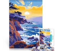 1000 Piece Jigsaw Puzzles for teenagers Big Sur Beach Coast Art Entspannungsspiele einzigartiges Herausforderungsspiel38x26cm