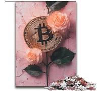 1000 Piece Jigsaw Puzzles for Teenagers Bitcoin Logo,Help The Brain Exercise Addictive Toys to Cultivate Patience Artists Collection,Fine Art 38x52cm