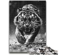 1000 Piece Jigsaw Puzzles for Teenagers Black And White Tiger for 14+ Unique Challenge Game Family Games Christmas Birthday Gifts 26x38cm