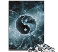 1000 Piece Jigsaw Puzzles for Teenagers Black And White Yin And Yang Teenager Jigsaw,Birthday Present, Gifts, Wall Art for Age 14 Years Up (26x38cm)