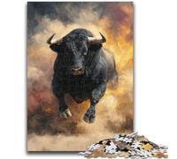 1000 Piece Jigsaw Puzzles for Teenagers Black Bison Adult Puzzles,Learning Educational Toys Family Games Unique Birthday And Gifts (50x75cm)