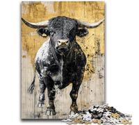 1000 Piece Jigsaw Puzzles for Teenagers Black Gold Bull Learning Educational Toy for Is Ideal As A Gift for The Whole Family 50x75cm