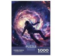 1000 Piece Jigsaw Puzzles for Teenagers Black Hole Astronaut Jigsaw for Adults Hands-on Game Pattern Assembly for Birthday, Chrismas 70x50cm/1000pcs