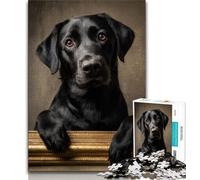 1000 Piece Jigsaw Puzzles for Teenagers Black Labrador Puzzles for Teenagers,Challenging Family Activity Games DIY Toy for Home Wall Decor Gifts (size 75x50cm)