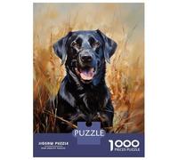 1000 Piece Jigsaw Puzzles for Teenagers Black Labrador Retrieve Jigsaw for Adults DIY Toys Pattern Assembly Help The Brain Exercise 70x50cm/1000pcs