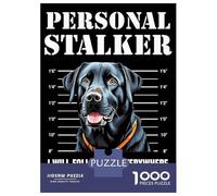 1000 Piece Jigsaw Puzzles for Teenagers Black Labrador Stalker Puzzle for Adults Hands-on Game Wall Decoration Unique Birthday And Gifts 38x26cm/1000pcs