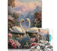 1000 Piece Jigsaw Puzzles for Teenagers Black Swan,Learning Educational Toys Family Games Unique Birthday And Gifts (38x26cm)