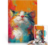 1000 Piece Jigsaw Puzzles for teenagers Blissful Cat Whiskers For Family Fun 50x75cm Artists Collection, Fine Art for Age 14 Years Up
