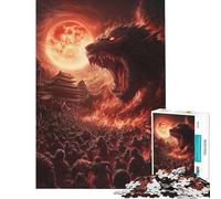 1000 Piece Jigsaw Puzzles for Teenagers Blood Moon Terror Jigsaw Puzzle Relaxing Games Wall Decoration Deal As Gifts for The Whole Family (Size 38x52cm)