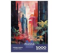 1000 Piece Jigsaw Puzzles for Teenagers Blooming Modern Metropolis Jigsaw for Adults DIY Toys Pattern Assembly Help The Brain Exercise 52x38cm/1000pcs