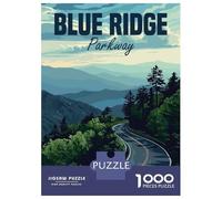 1000 Piece Jigsaw Puzzles for Teenagers Blue Ridge Parkway Jigsaws for Adults Toy Wall Decor Staycation Kill Time Stress Reduction Gifts 38x26cm/1000pcs