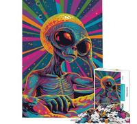 1000 Piece Jigsaw Puzzles for Teenagers Bored Alien Puzzle for Adults Family Games Enhance Memory Unique Birthday And Gifts (Size 38x52cm)